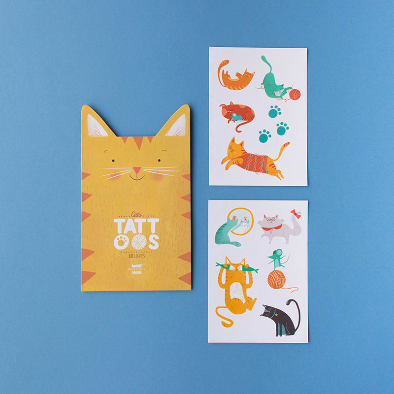 10 cat temporary tattoos